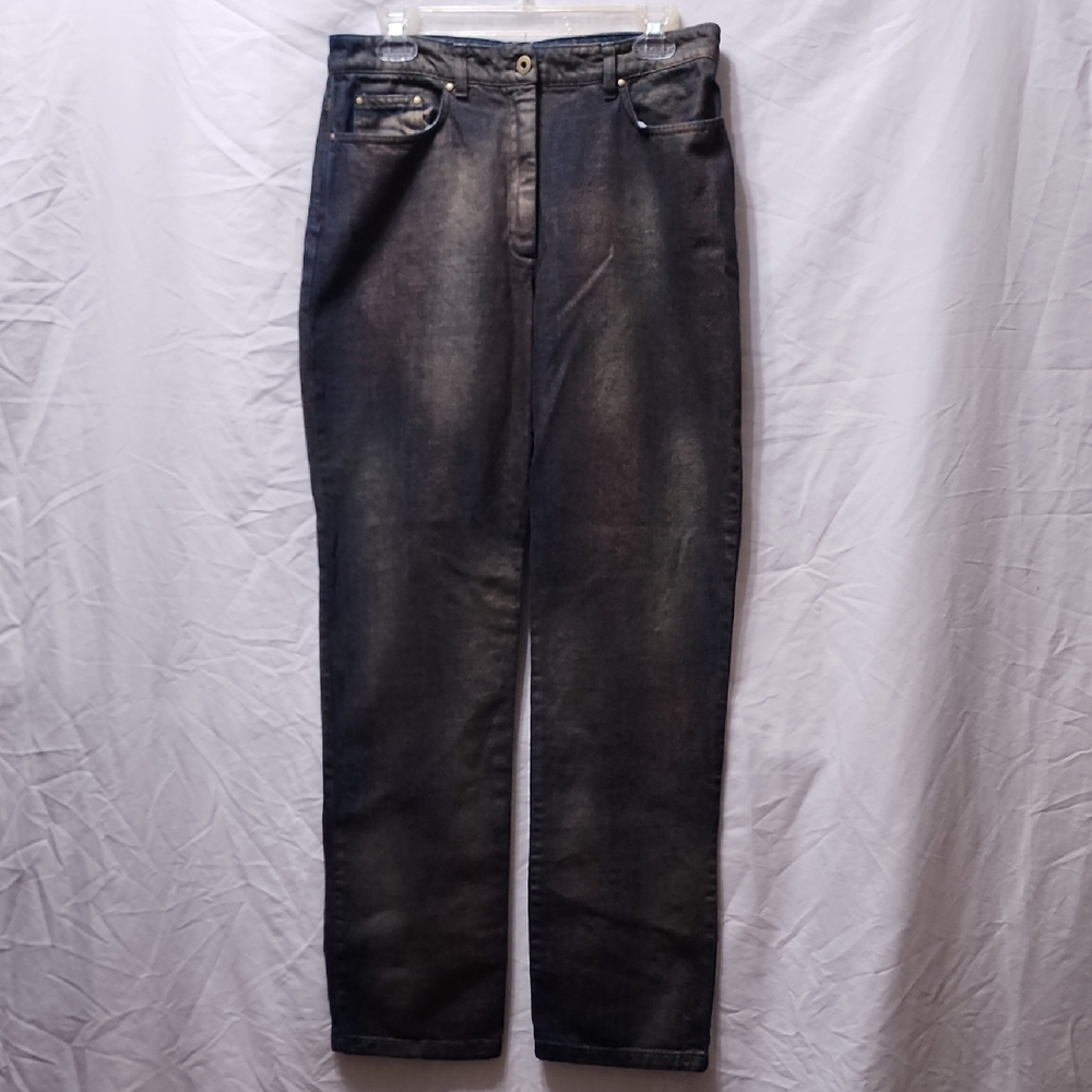 DKNY Blue and Gold Straight Leg Jeans
